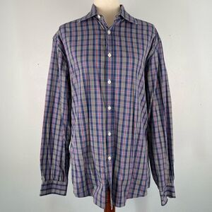 Pronto Uomo Button Down Dress Shirt Size L